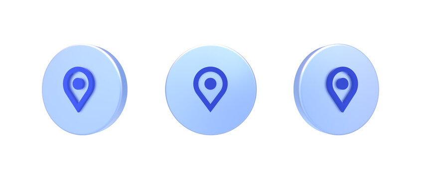 location 3D icon isolated on background