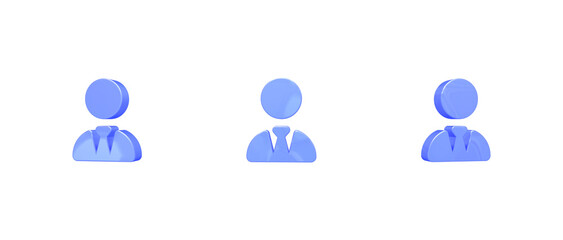 user tie 3D icon isolated on background