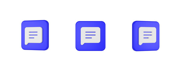 web chat 3D icon isolated on background