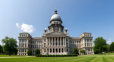 Obraz premium Grand architectural view of a state capitol building