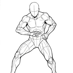 Samurai pose preparing to draw sword from hip