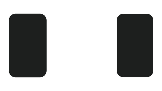 Two black rectangular shapes with rounded corners