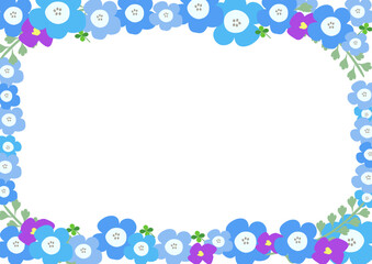 Nemophila Flower Field Background in Soft Blue Tones