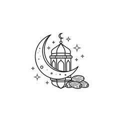 Fototapeta premium vector illustration of a bird in a cage, design, art, cage, castle