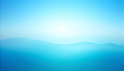 Minimalist Ocean Scene with Gentle Waves and Blue Gradient Sky