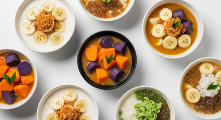 Colorful Asian Tropical Dessert Assortment