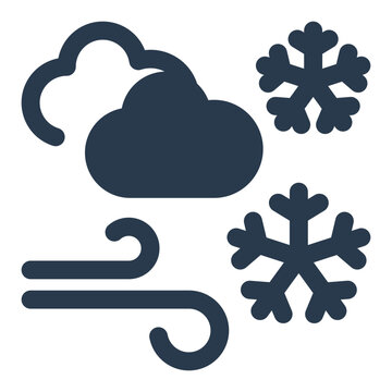 Blizzard winter storm extreme weather icon