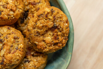 Close-Up of Homemade Oatmeal Energy Bites