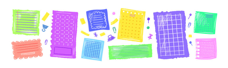 Paper sticker, notebook sheet for daily planner