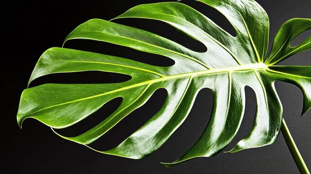 Large green leaf with unique shape
