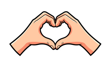 Obraz premium Hands forming a heart shape.