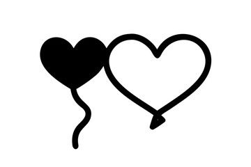Heart Balloon Illustration Clean Vector White Ba (5)
