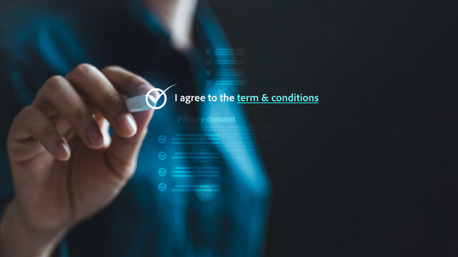 Privacy consent and GDPR compliance concept with user agreement checkbox and cookie settings interface. Personal data protection, transparency, and secure control of privacy preferences in systems.