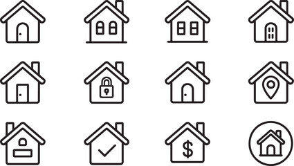 Black house with various symbols and house black home symbols architecture real estate