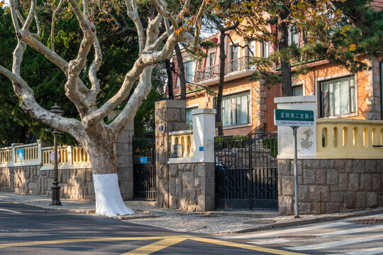 Streetscape of Badaguan Scenic Area in Qingdao, China