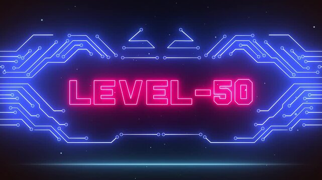 Professional level 50 gaming background for legendary centennial milestones, tech stream transitions and futuristic ui projects