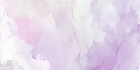 Fototapeta premium Lavender purple watercolor background with soft violet cloud effect creates a dreamy and sophisticated atmosphere.