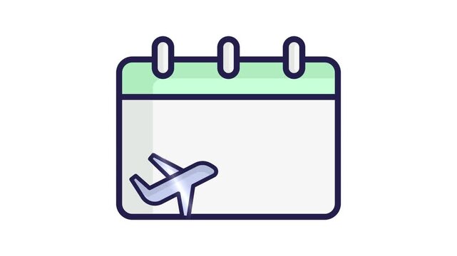 Paid time of icon animation. Animation related to benefit. Suitable for user interface, provide visual feedback and more. Alpha channel, transparent background