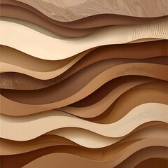 A wavy, layered abstract design in various shades of brown