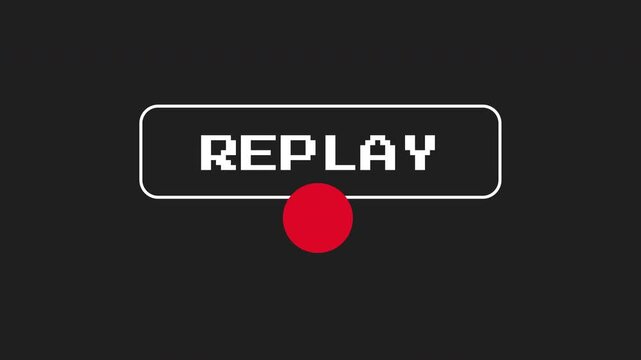 Replay sign icon with a red dot is ideal for web design, multimedia projects, video player interfaces, and elearning platforms.