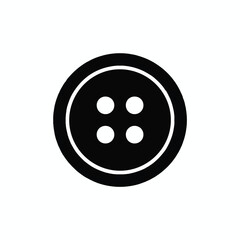Fototapeta premium Simple glyph-style round button icon in solid black, versatile for user interface elements, navigation, or decorative accents.