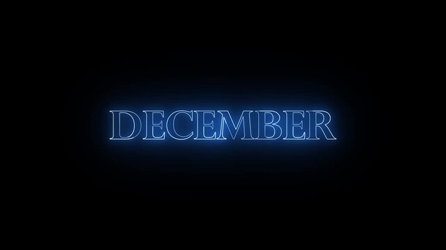 This image features the word "DECEMBER" in a large, all-caps serif font.