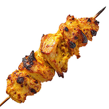 Reshmi kebab chicken, isolated on transparent background
