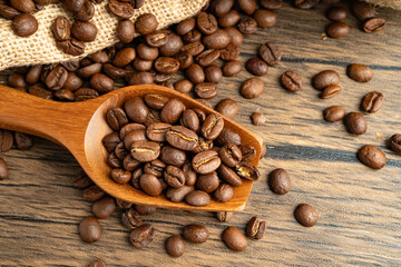 Coffee bean for drink in morning, nature food.