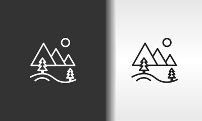 Landscape Vector, Icon Or Logo Sign Isolated Symbol Illustration