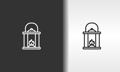 Lantern Vector, Icon Or Logo Sign Isolated Symbol Illustration