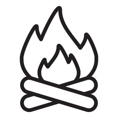 Campfire Outline Icon