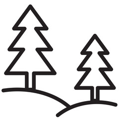 Forest Outline Icon