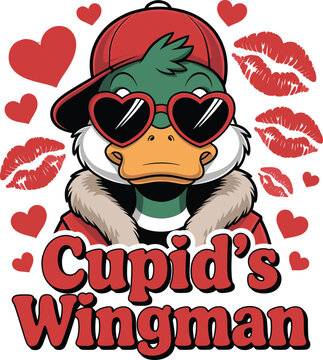 cupid's wingman,boys Valentines png | valentines Duck hunting sublimation | kid valentines png sublimation Valentine design for hunter, cupids wingman pngboys Valentines png | valentines Duck hunting 