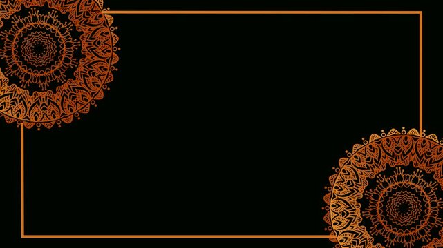 Luxury ornamental mandala background, black screen mandal animation, A diwali deepawali and ramadan islamic festival greeting decorative element's oriental,Ramadan Mubarak Background Animation