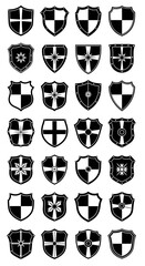 Collection of Heraldic Shields - A Symbol of History and Heritage.