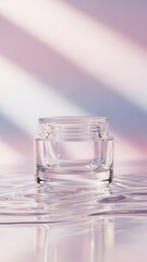 Glass Jar on Water Surface