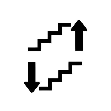 Black zigzag arrows pointing up and down