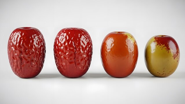 Four different varieties of apples