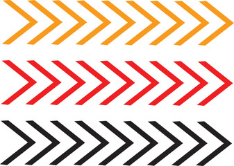Obraz premium Minimalist moving arrow icons. Modern web UI navigation and upload elements. Professional kinetic motion and velocity symbols. Clean line art dynamic arrow collection. 