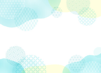 爽やかな和風背景素材　横