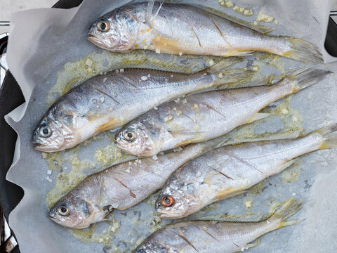 Pan fried dried yellow corvina