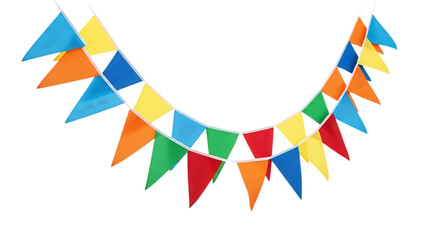 Festive Multi colored Triangular Pennant Banner Decoration