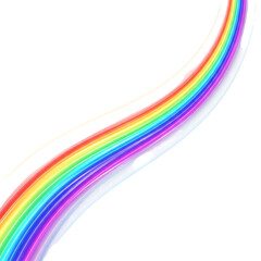 "Vibrant Rainbow Wave Curve &ndash; Colorful Spectrum Gradient Flow Abstract"