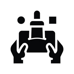 Obraz premium mobile game glyph icon illustration vector graphic.eps