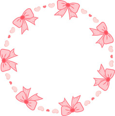 Obraz premium Cute Heart Wreath Background for Love Themes