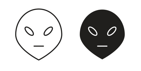 Fototapeta premium Alien icon element for design projects