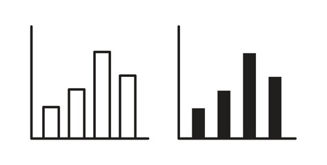 Bar chart icon element for design projects © Dan