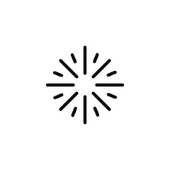 Obraz premium Black starburst symbol on white background.