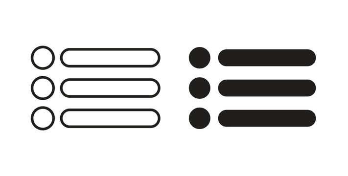 Bulleted list icon element for design projects