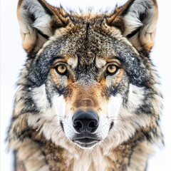 Obraz premium Close-up Portrait of a Wolfs Face.